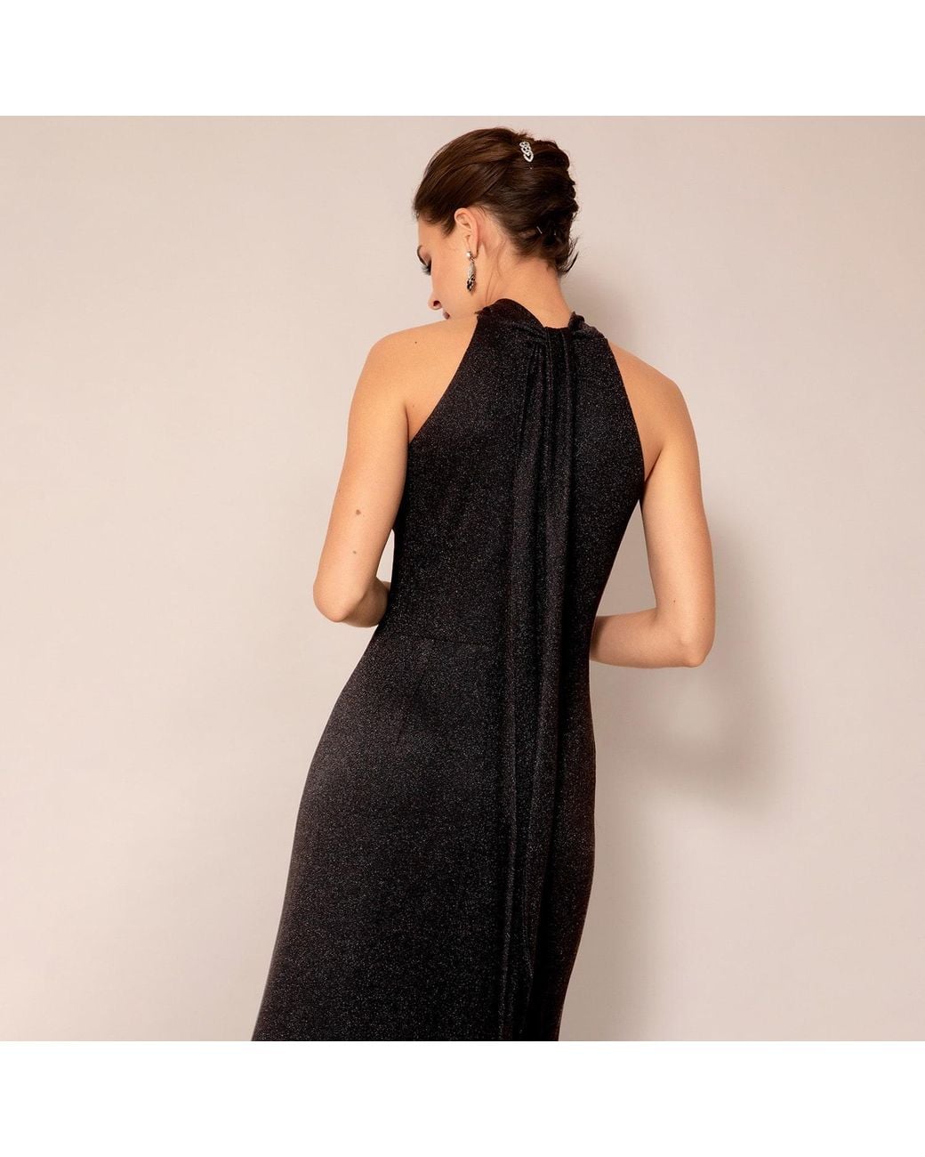 Alie Street London Blue Thea Halter Gown Glitter