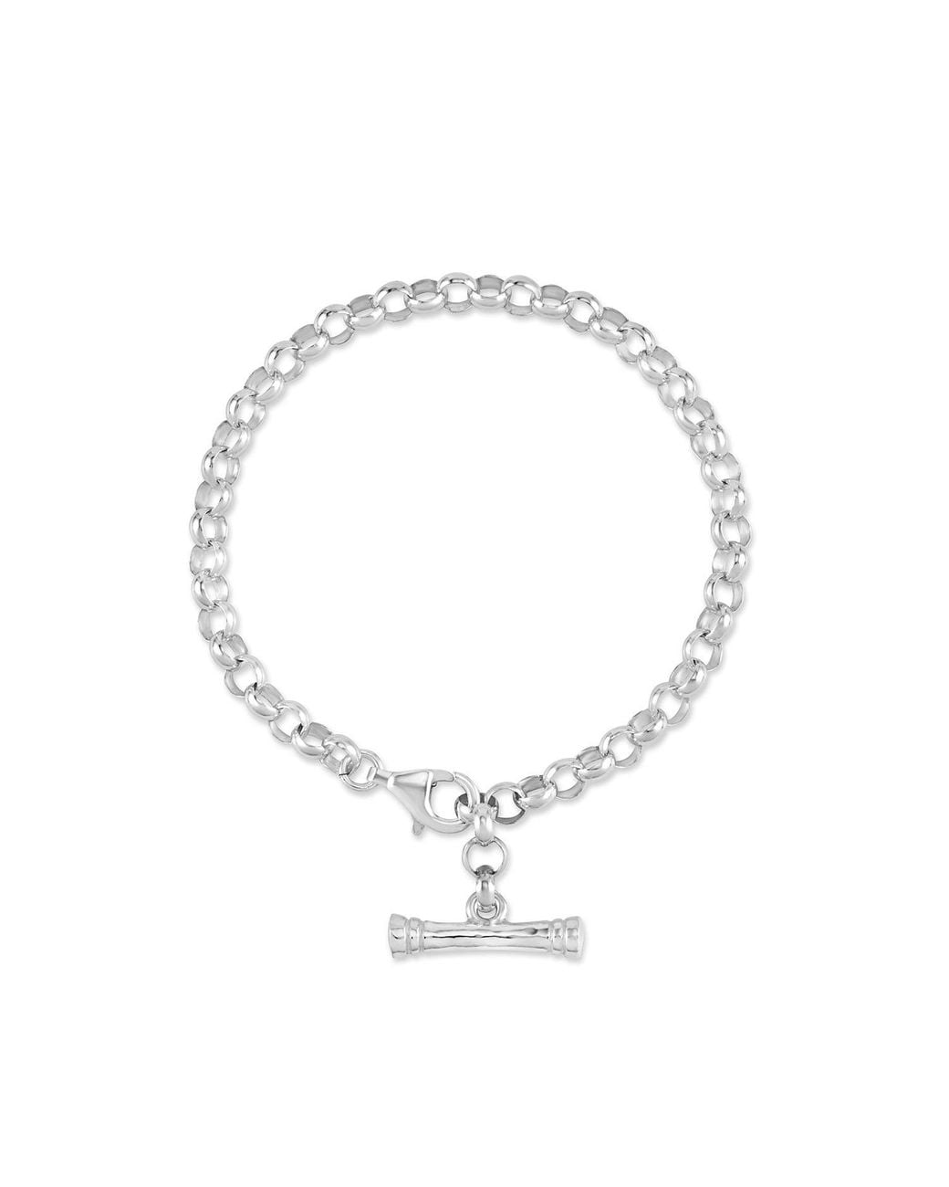 Dower & Hall Metallic Adjustable Nomad T-Bar Chunky Chain Bracelet