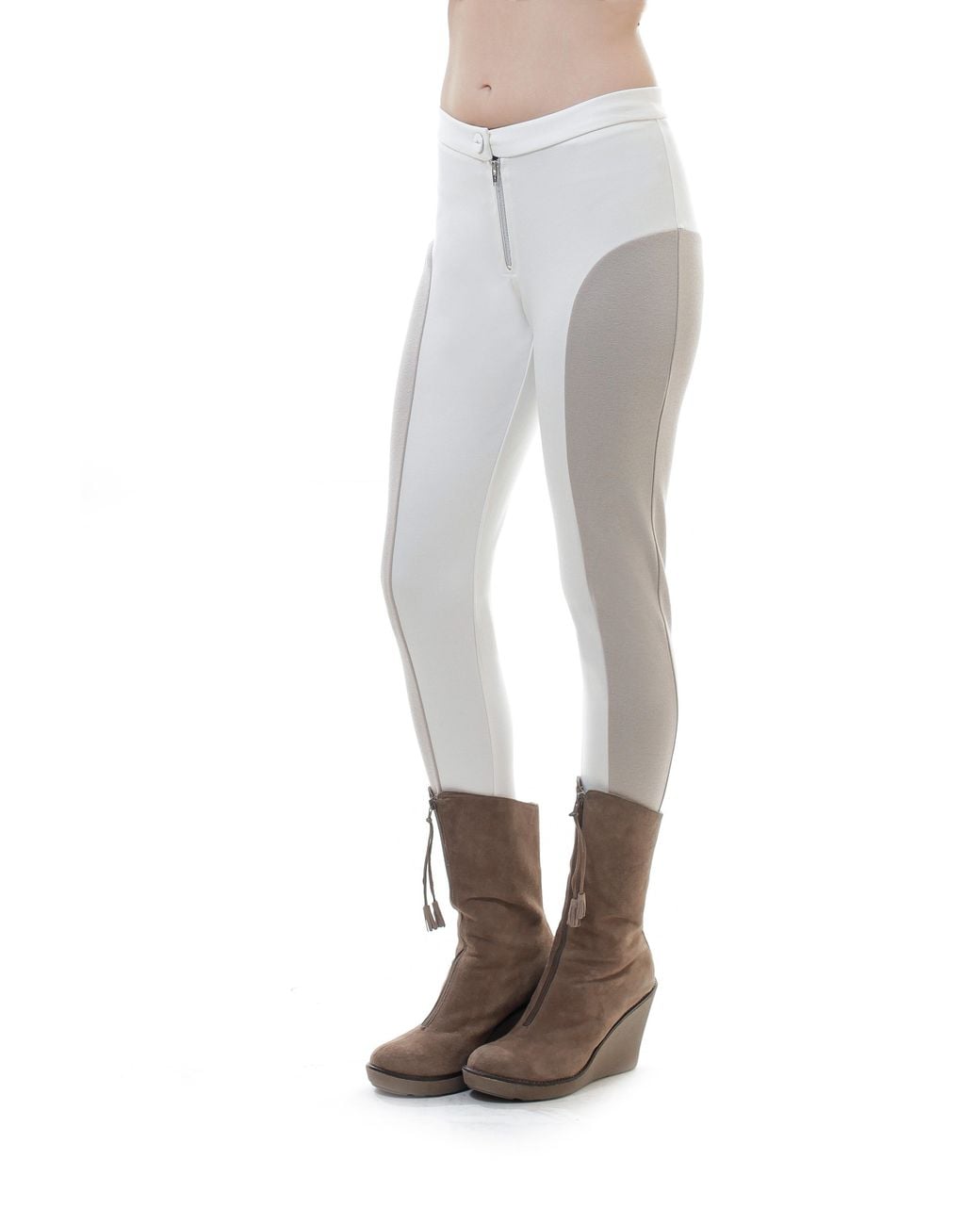 Conquista White Neutrals Jodhpur Style Pants