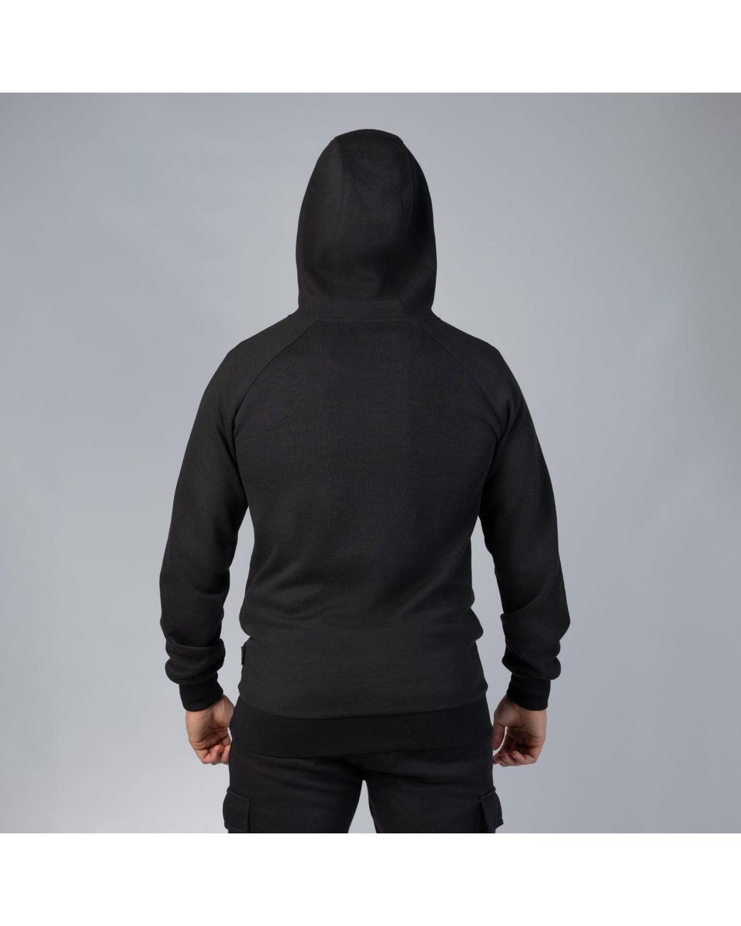 Foster Taylor Black Sports Double Interlock Hoody for men
