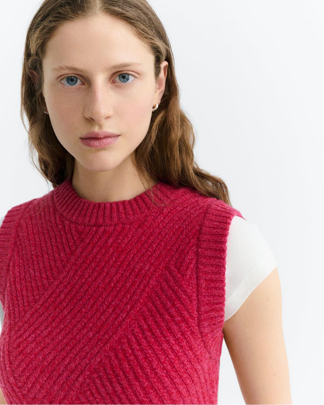 Thinking Mu Pink Wool Kaia Vest