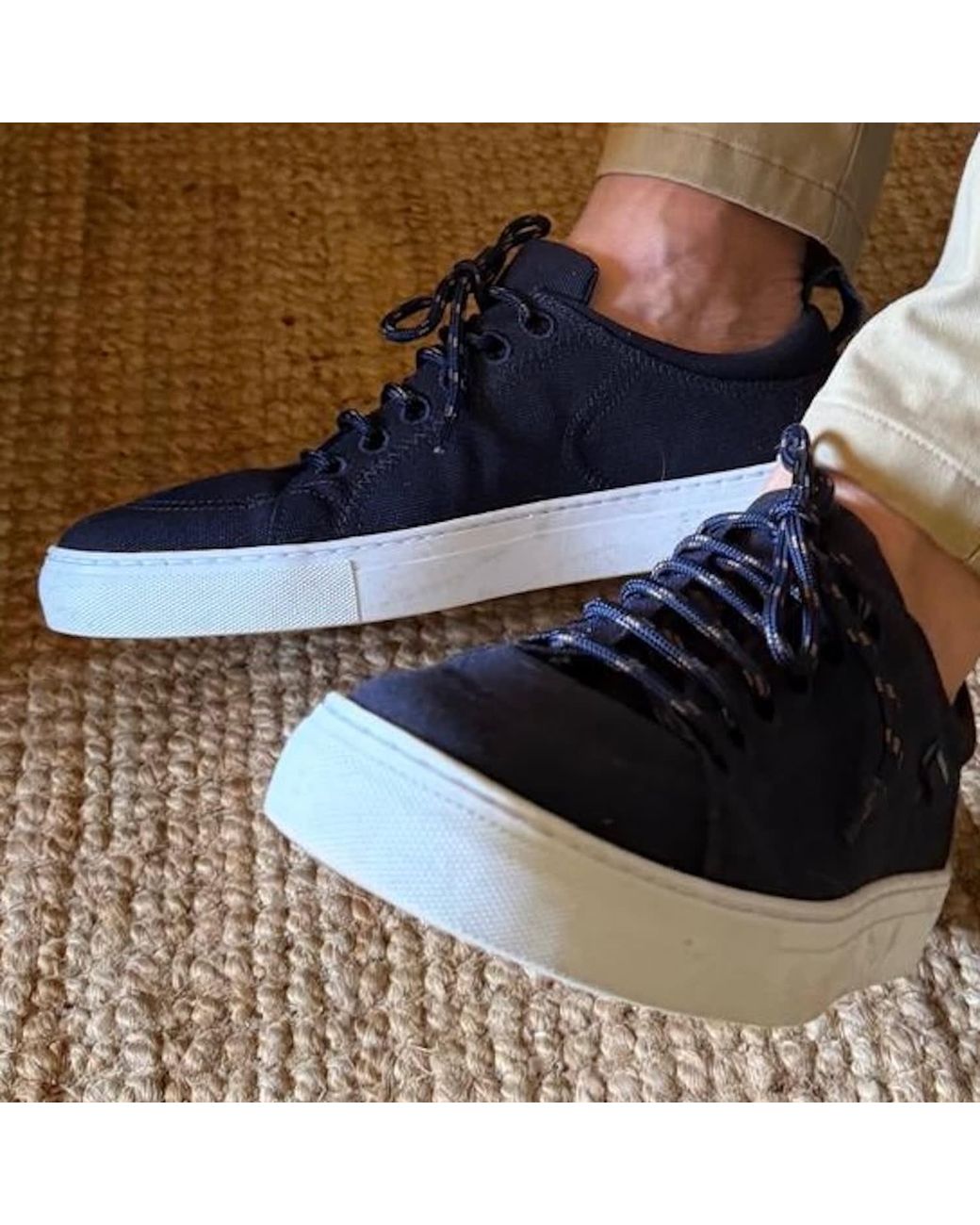 Arthur Beale Blue Canvas Deck Shoe for men
