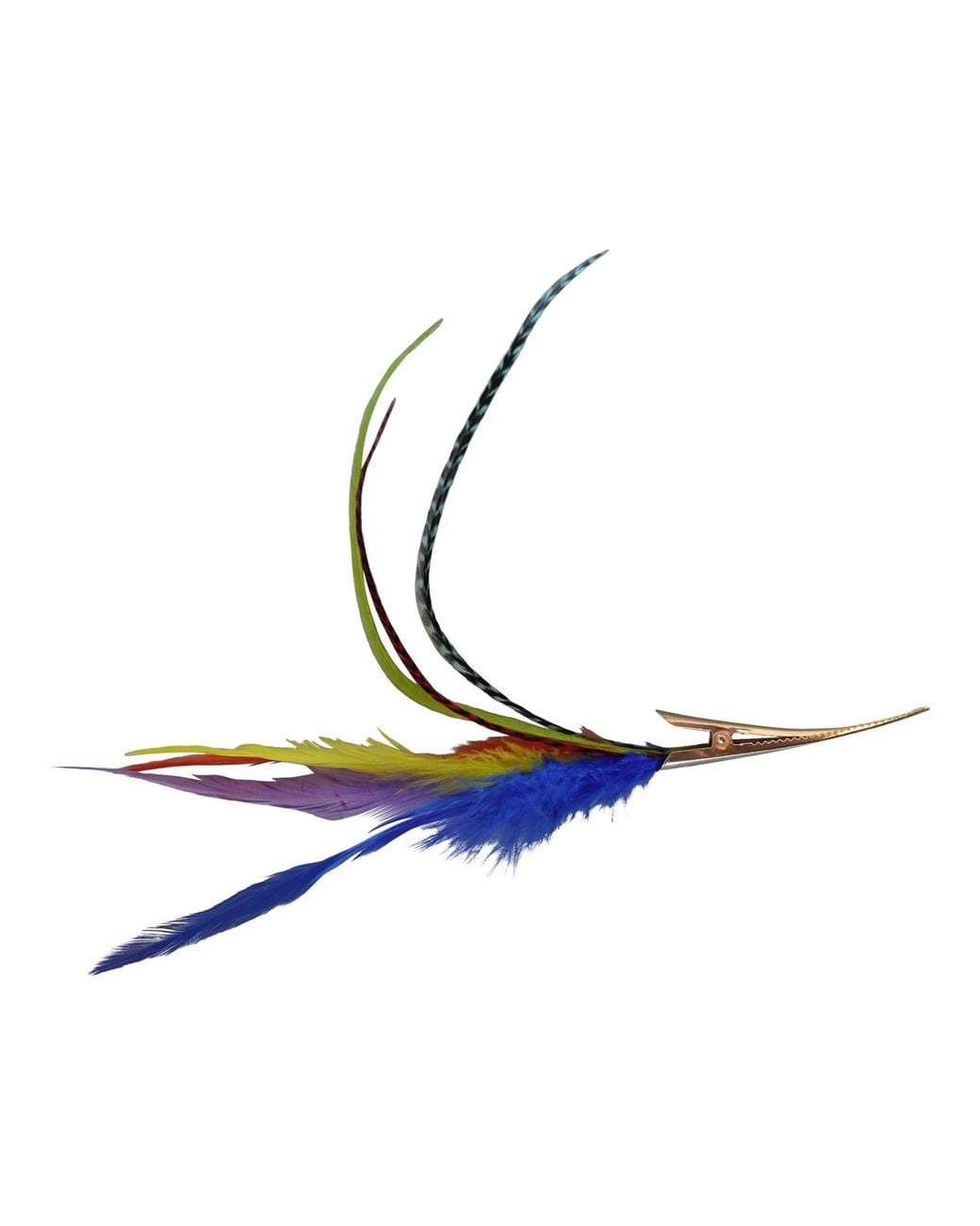 Romer Millinery Blue Feather Clip For Hats Lapels, Hair & Lapels Colors