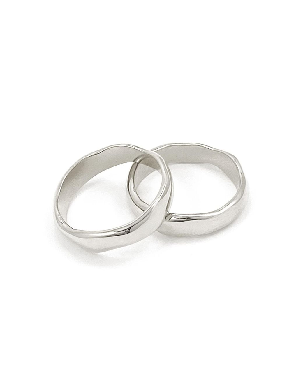 Biko Jewellery Metallic Wavi Ring Thin