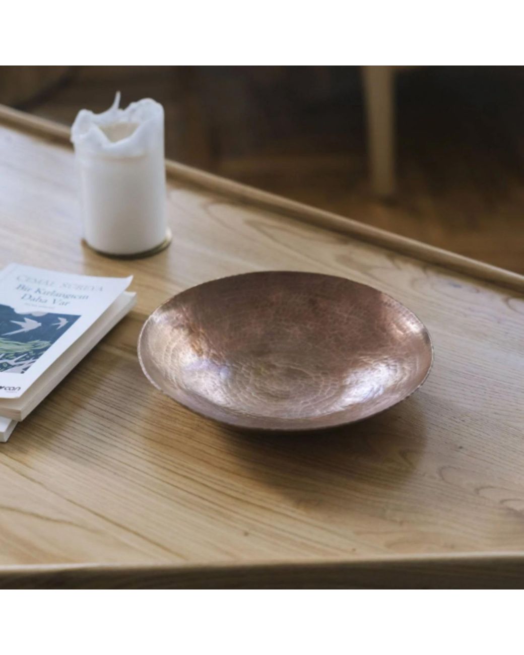 Anatoliacraft Brown Neutrals Hammered Copper Jewelry Dish