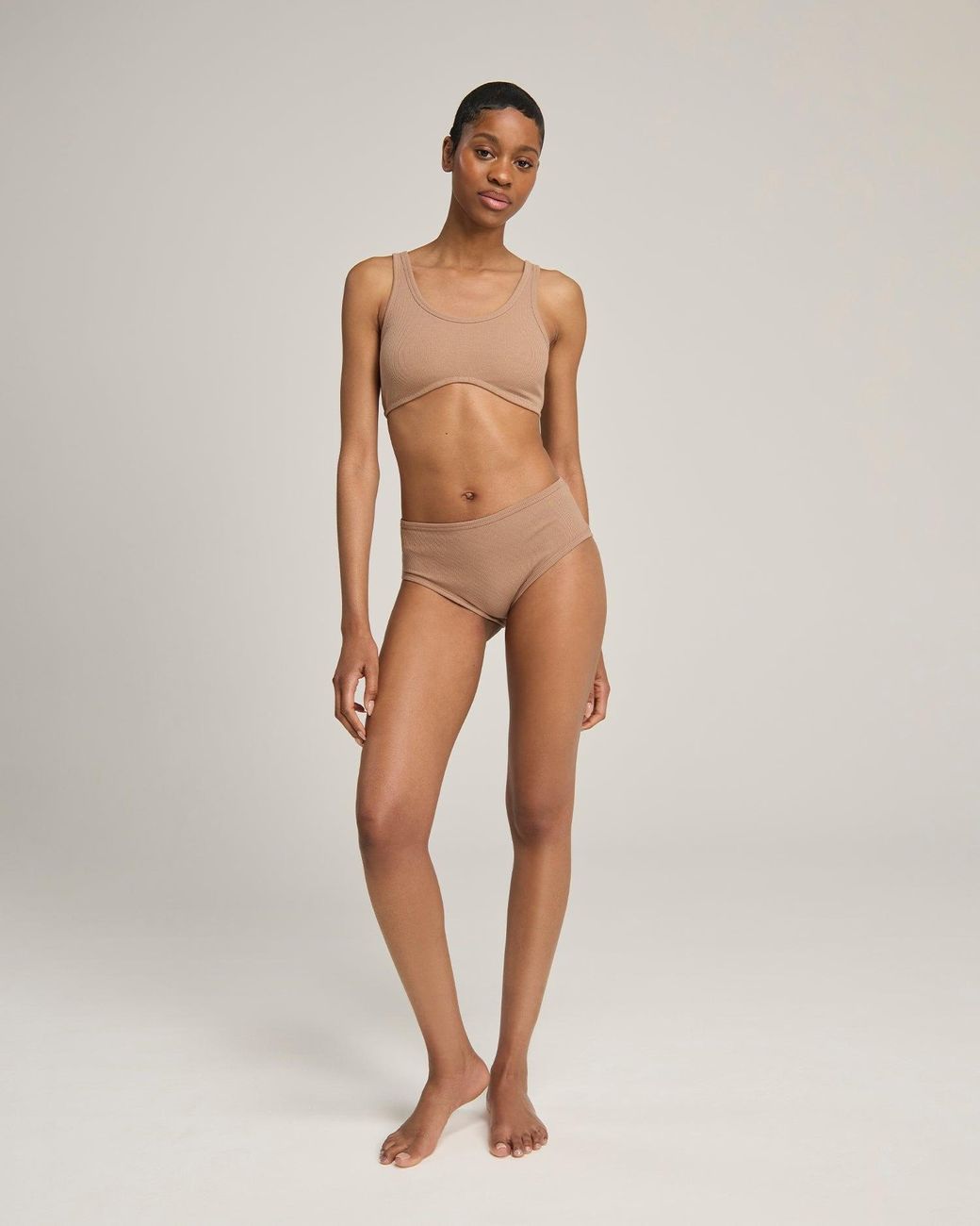 Nudea White Neutrals The Organic Cotton Midi Brief 2 Pack