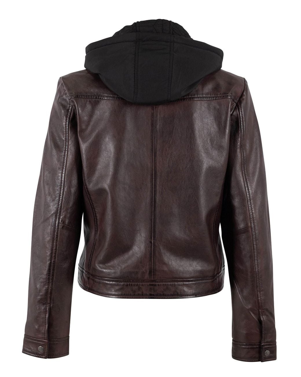 Mauritius Black Lambskin Leather Jacket – Double Zip Removable Hood Avih