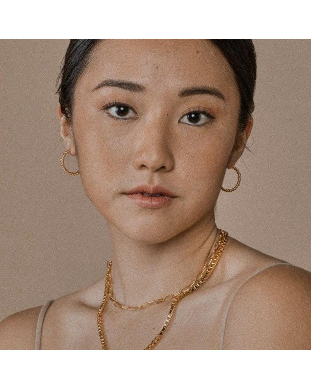 Lait & Lune Metallic Isla Hoop Earrings