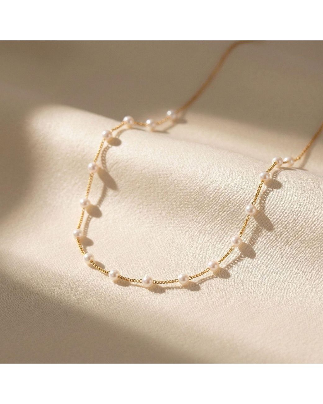 Sophelia Metallic Vermeil Plated Essential Pearl Necklace