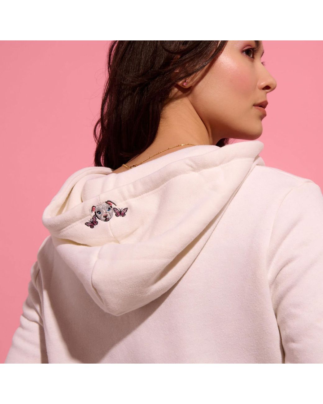 Cloud Haven Blue Neutrals Pittie Hoodie Off