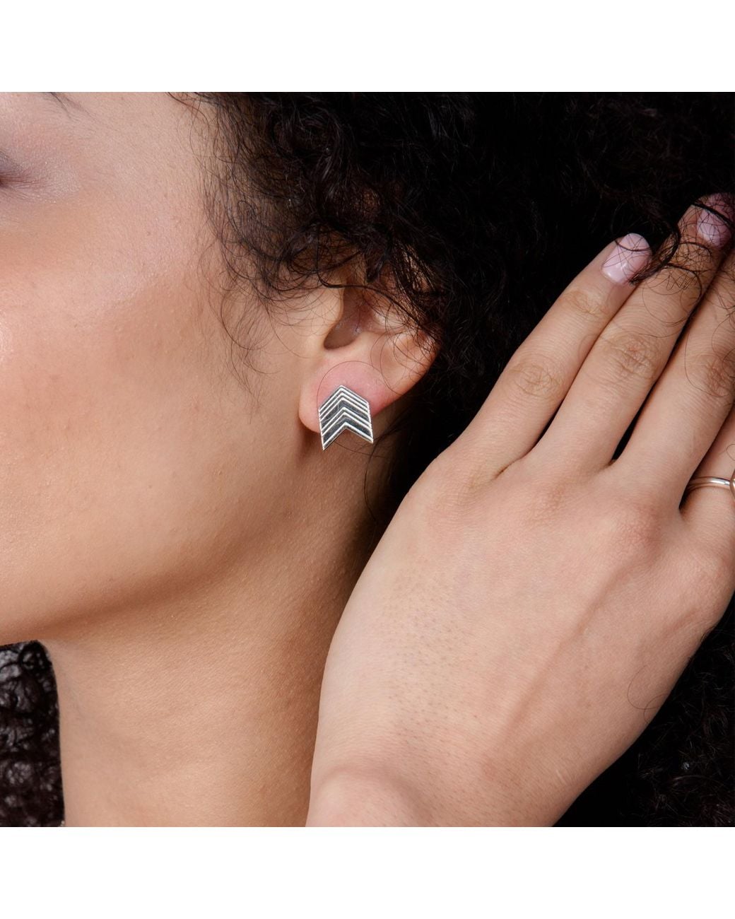 Lucy Quartermaine Metallic Arrow Studs