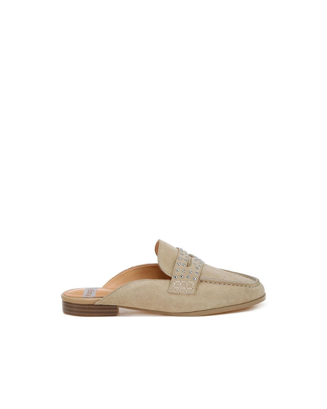 Rag & Co Natural Neutrals Eve Park Stud Embellished Penny Strap Mules