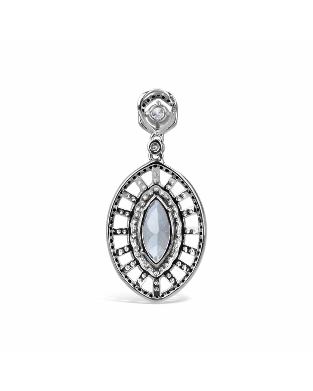 Bellus Domina Blue Sterling Charm And Cubic Zirconia Pendant