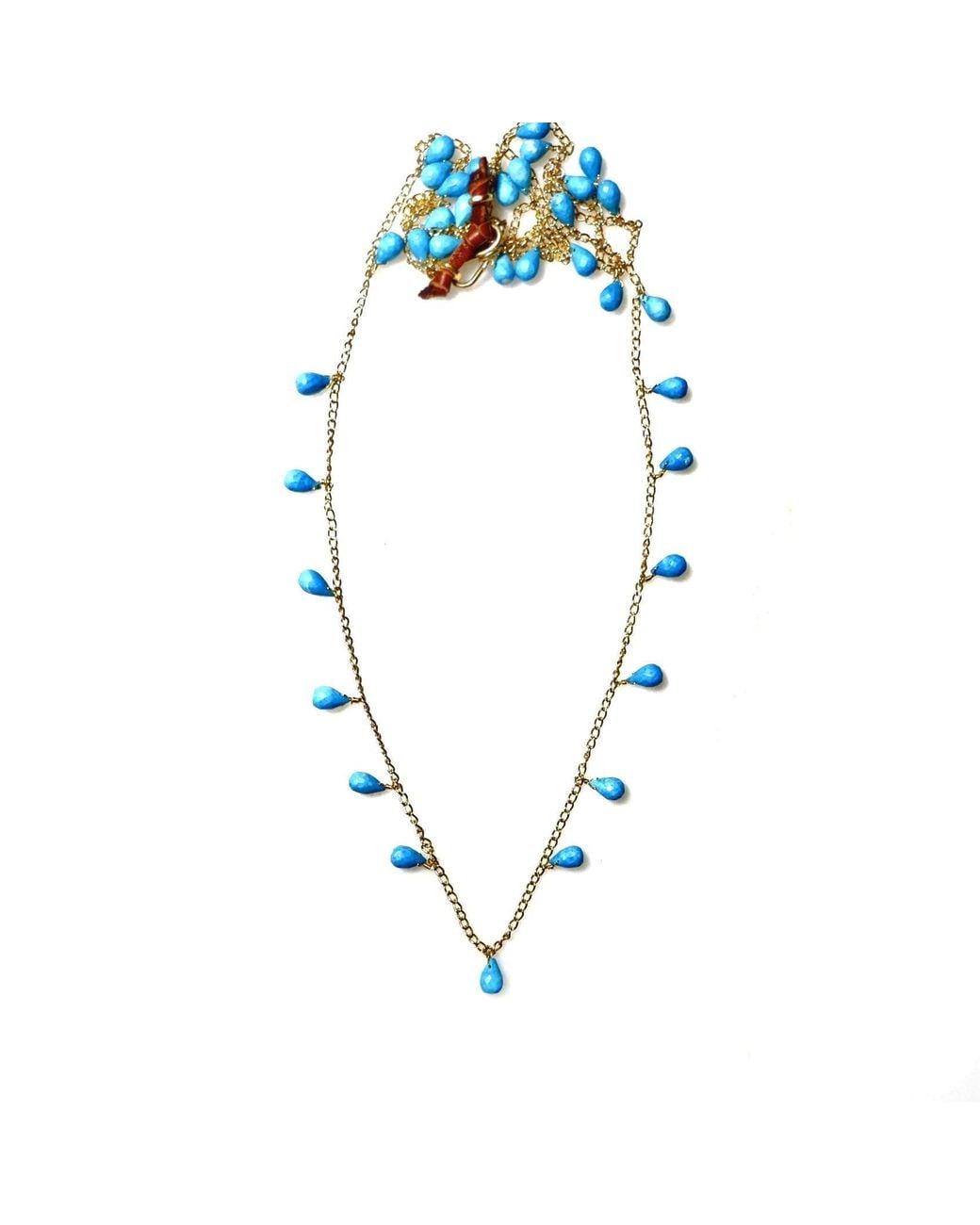 Persia Dona Jewelry Blue Drops Necklace