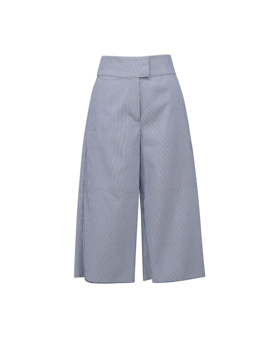 Smart and Joy Blue Wide Capri Pants