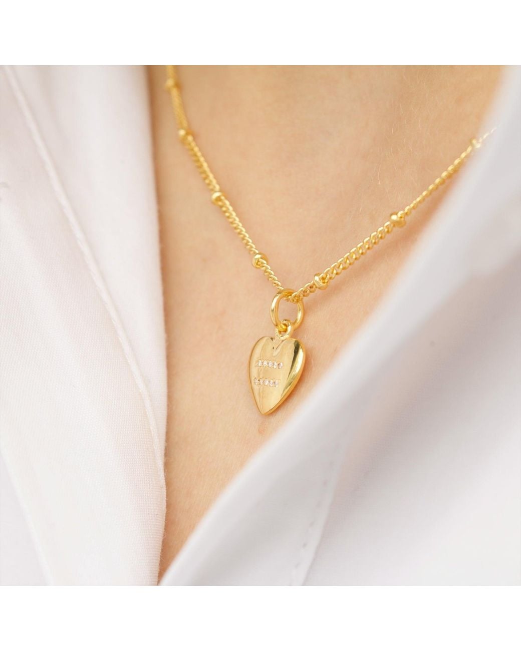 With Love Darling Metallic Equality Heart Necklace