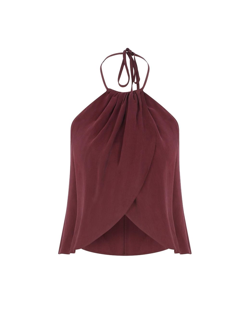 NAZLI CEREN Mui Top In Red Plum
