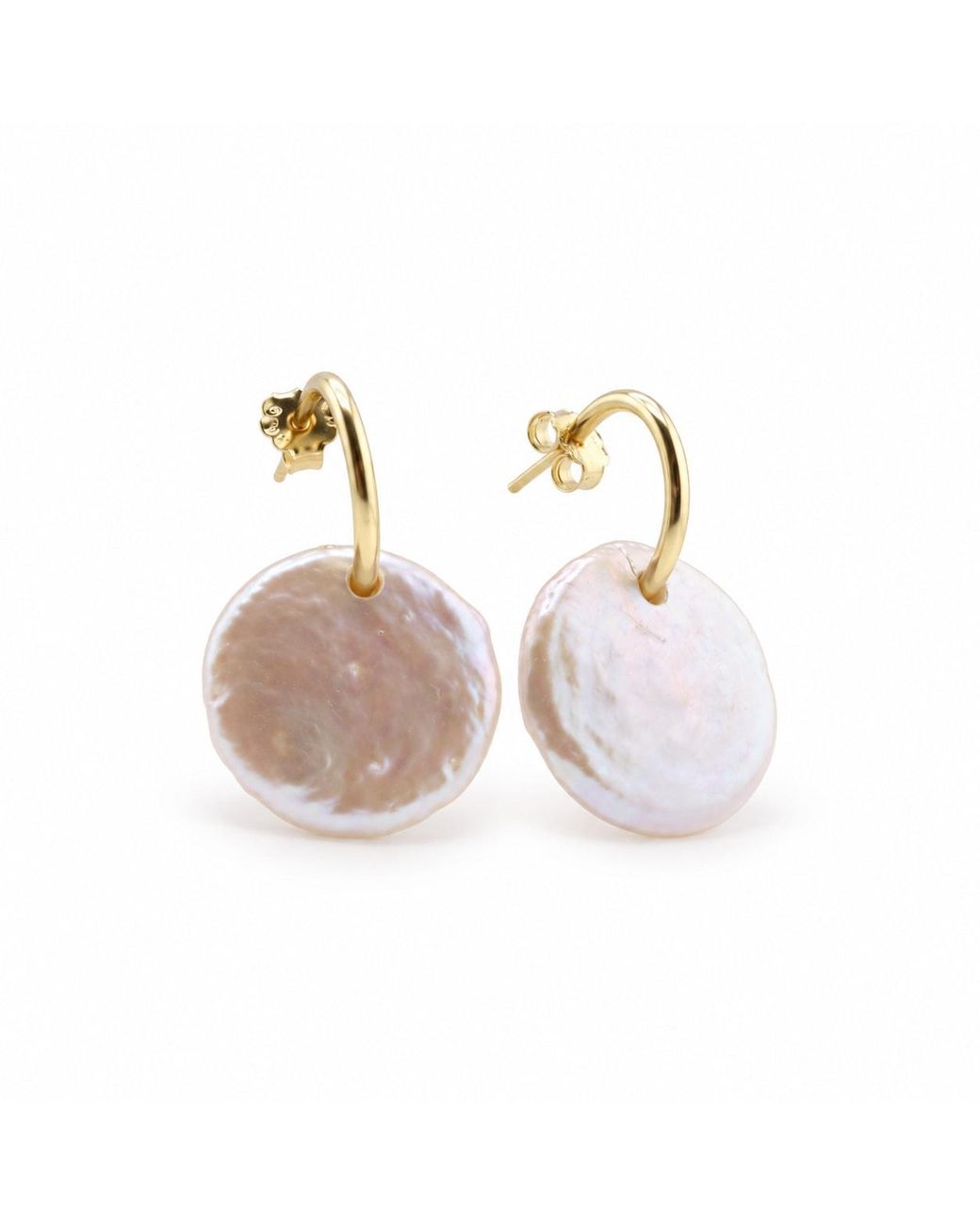 Lalinde Metallic Keshi & Hoop Earrings