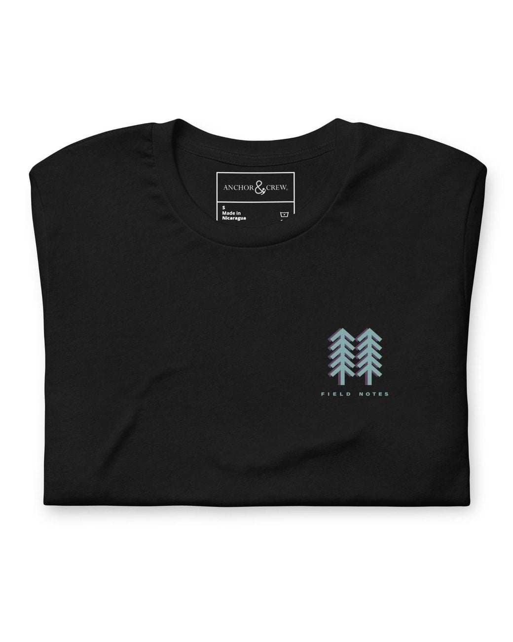 Anchor and Crew Black One Field Notes Organic Cotton T-Shirt