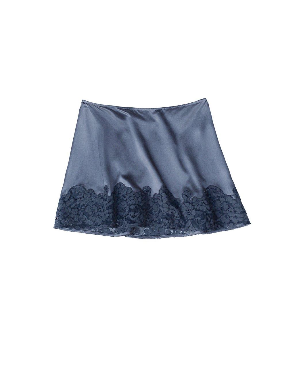 23Rd August . Blue Infatuated Silk Mini Skirt