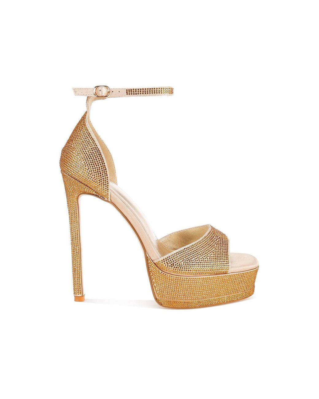 Rag & Co Green Alaya Rhinestones High Stiletto Heel Sandals
