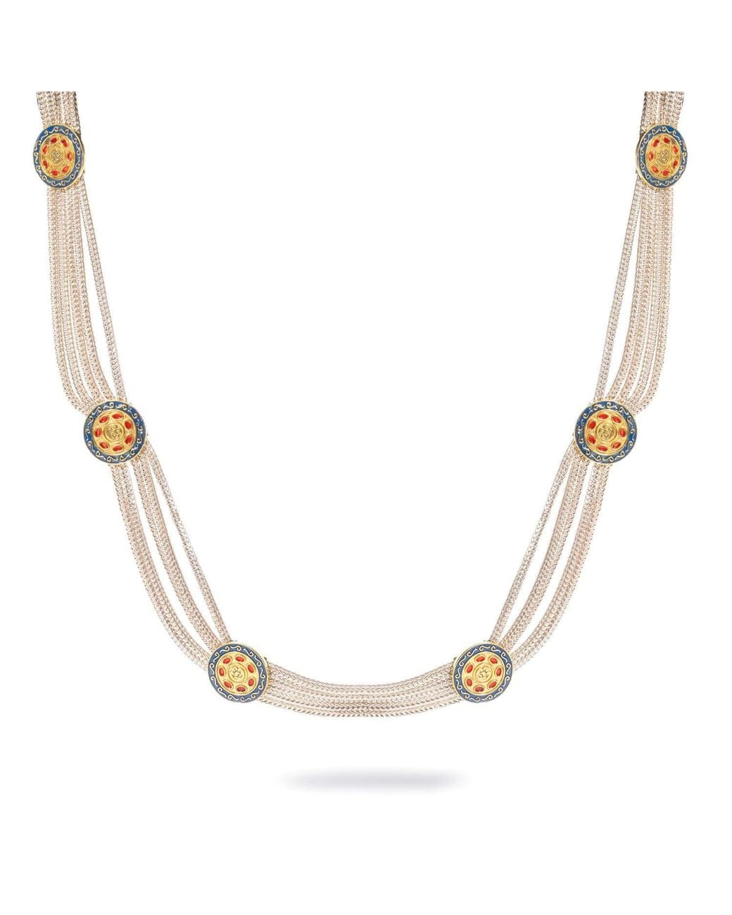 Ebru Jewelry Metallic Cleopatra Mystic Vintage Style Two Tone Statement Necklace