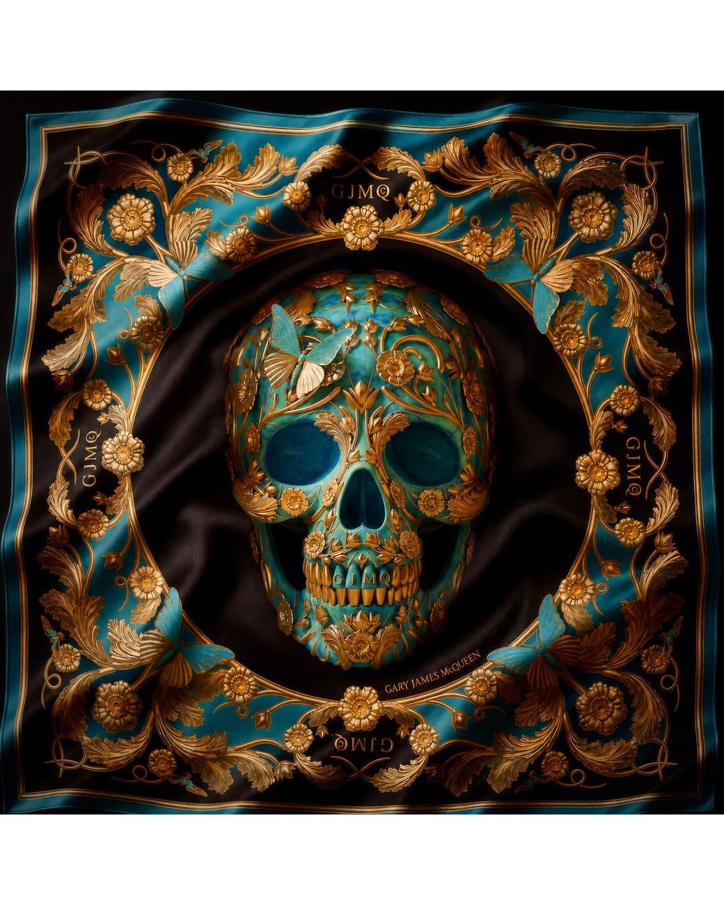 Garyjamesmcqueen Black The Midas Skull Foulard
