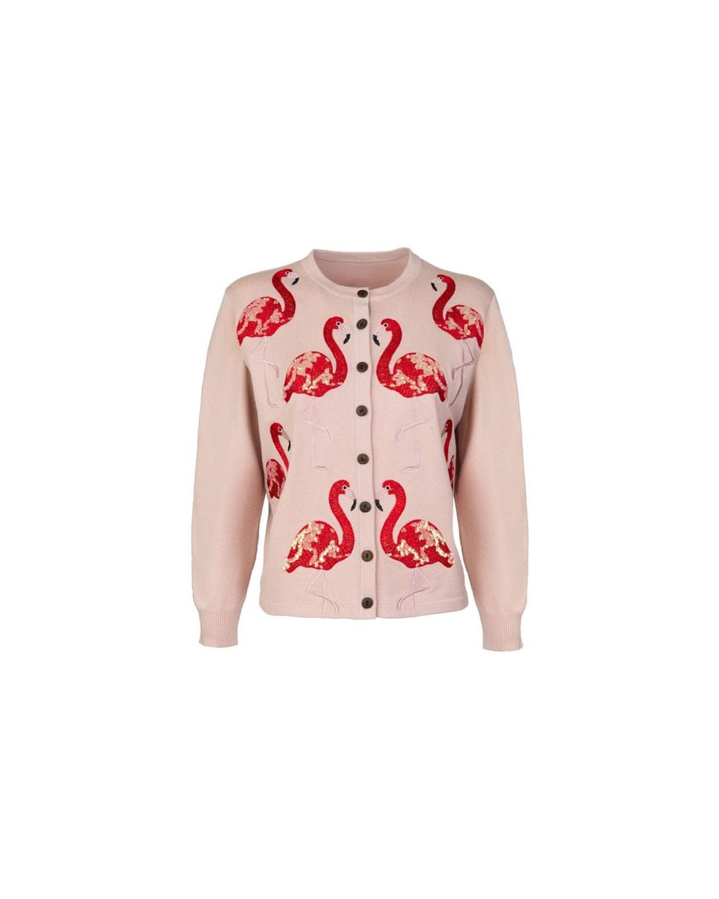 Saachi Pink Flamingo Deco Cardigan