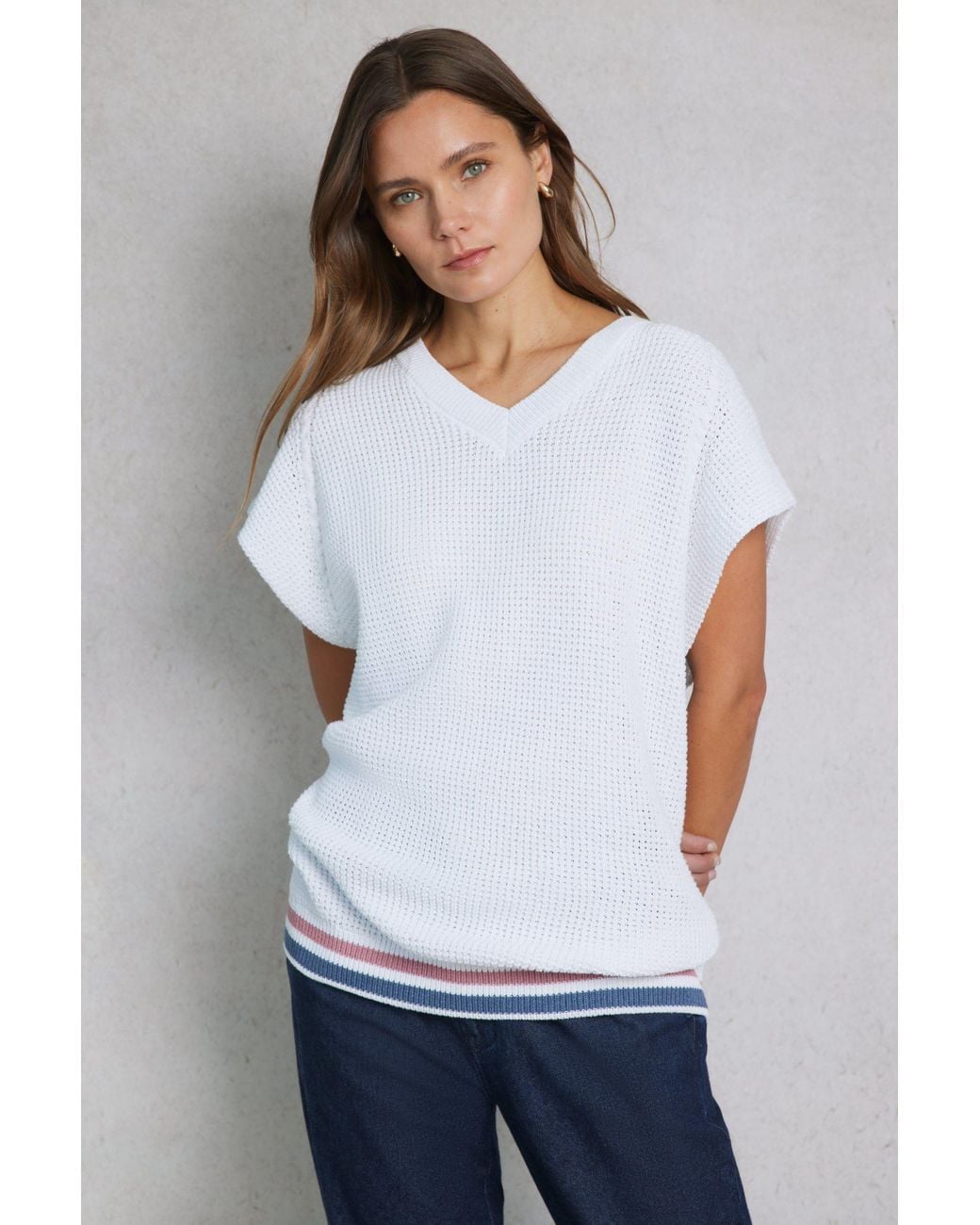 Hay Life White Knitted Tank