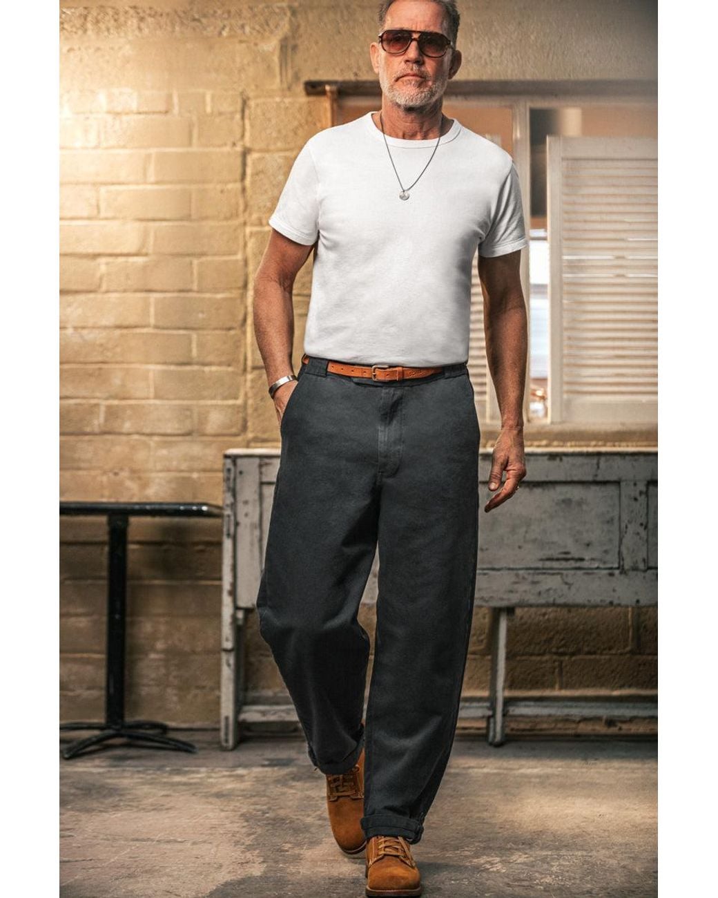 &SONS Trading Co Gray Easy Chino Faded for men