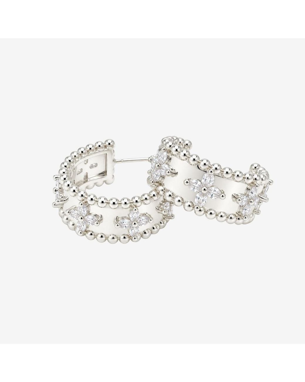 Uchi and Soto Metallic Kinmokusei Bead Floral Earrings