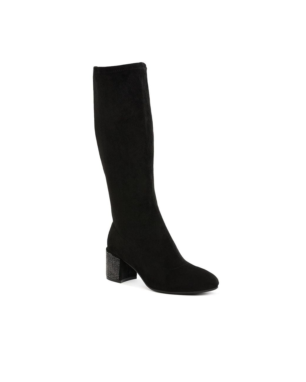 Rag & Co Black Sinaloa Microfiber Knee High Boots