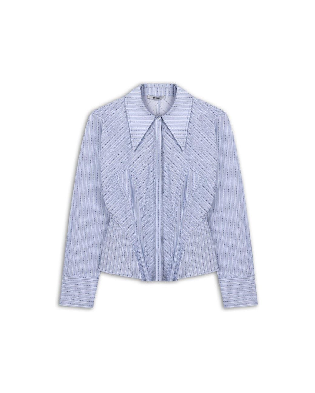 Nocturne Blue Boned Striped Shirt