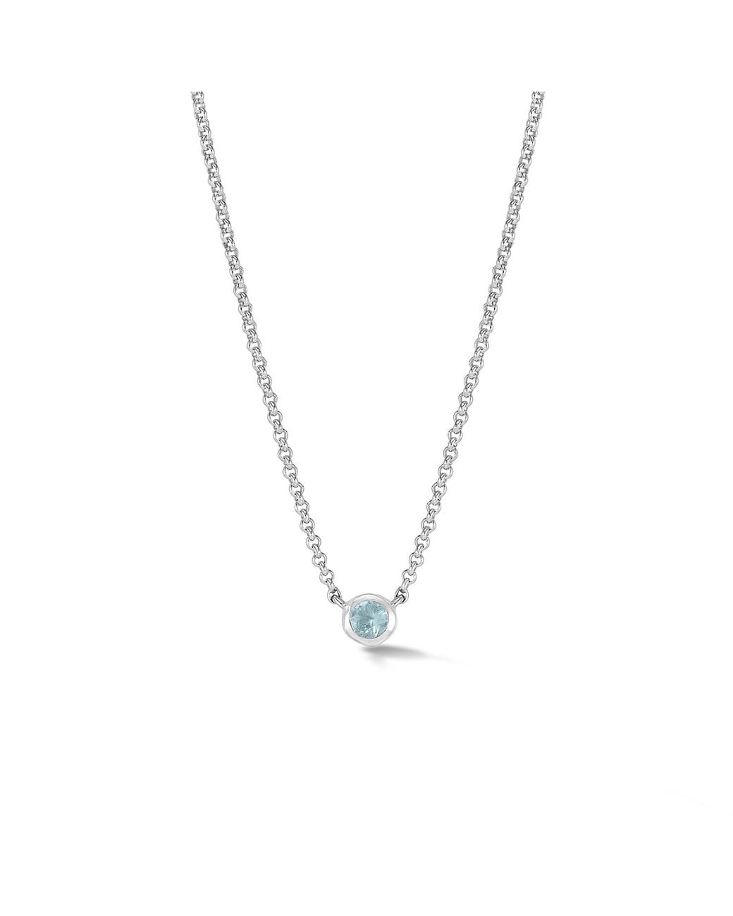 Dower & Hall Metallic Aquamarine Round Dewdrop Pendant