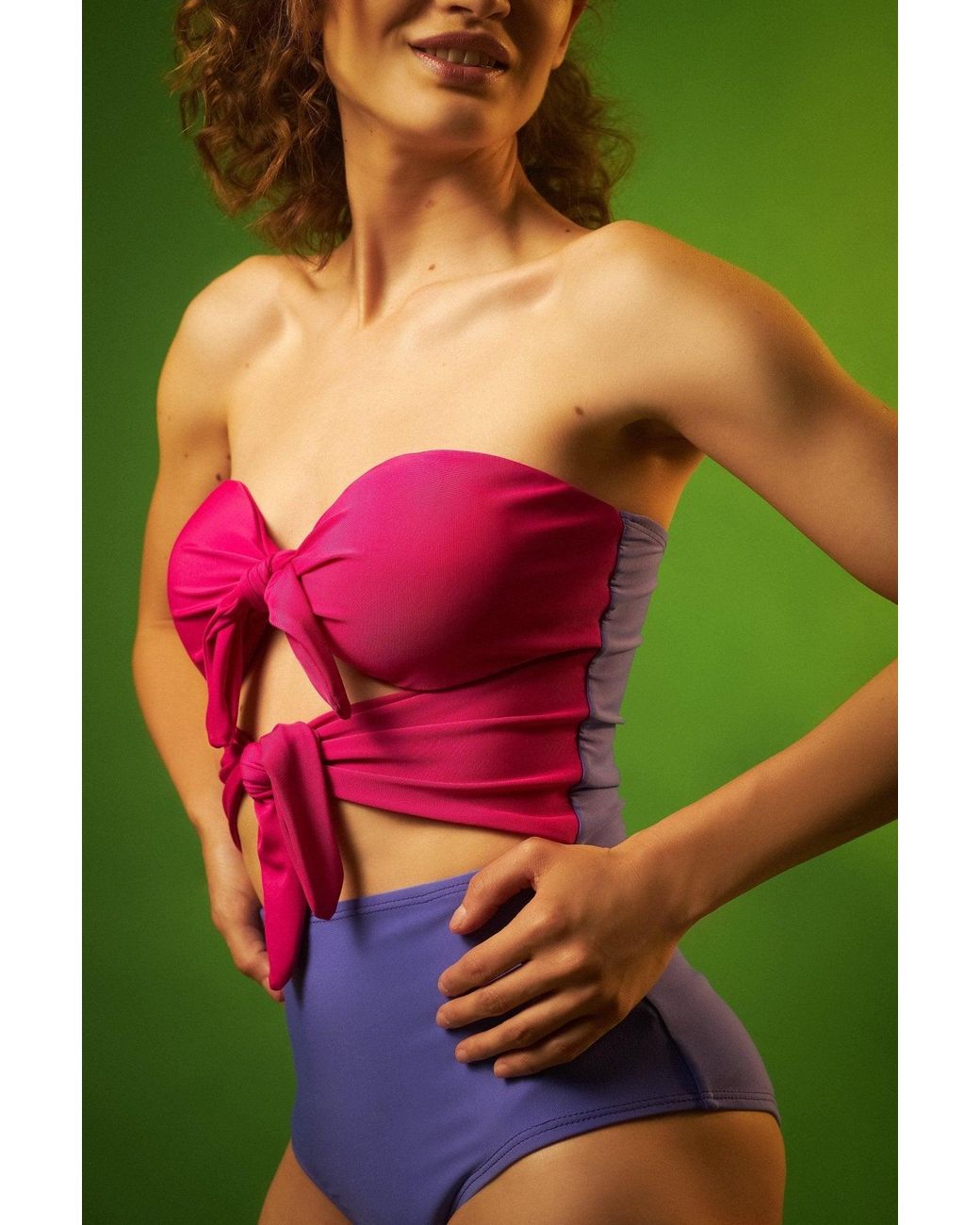 Paola Amador Brown Neutrals Nudos Swimwear