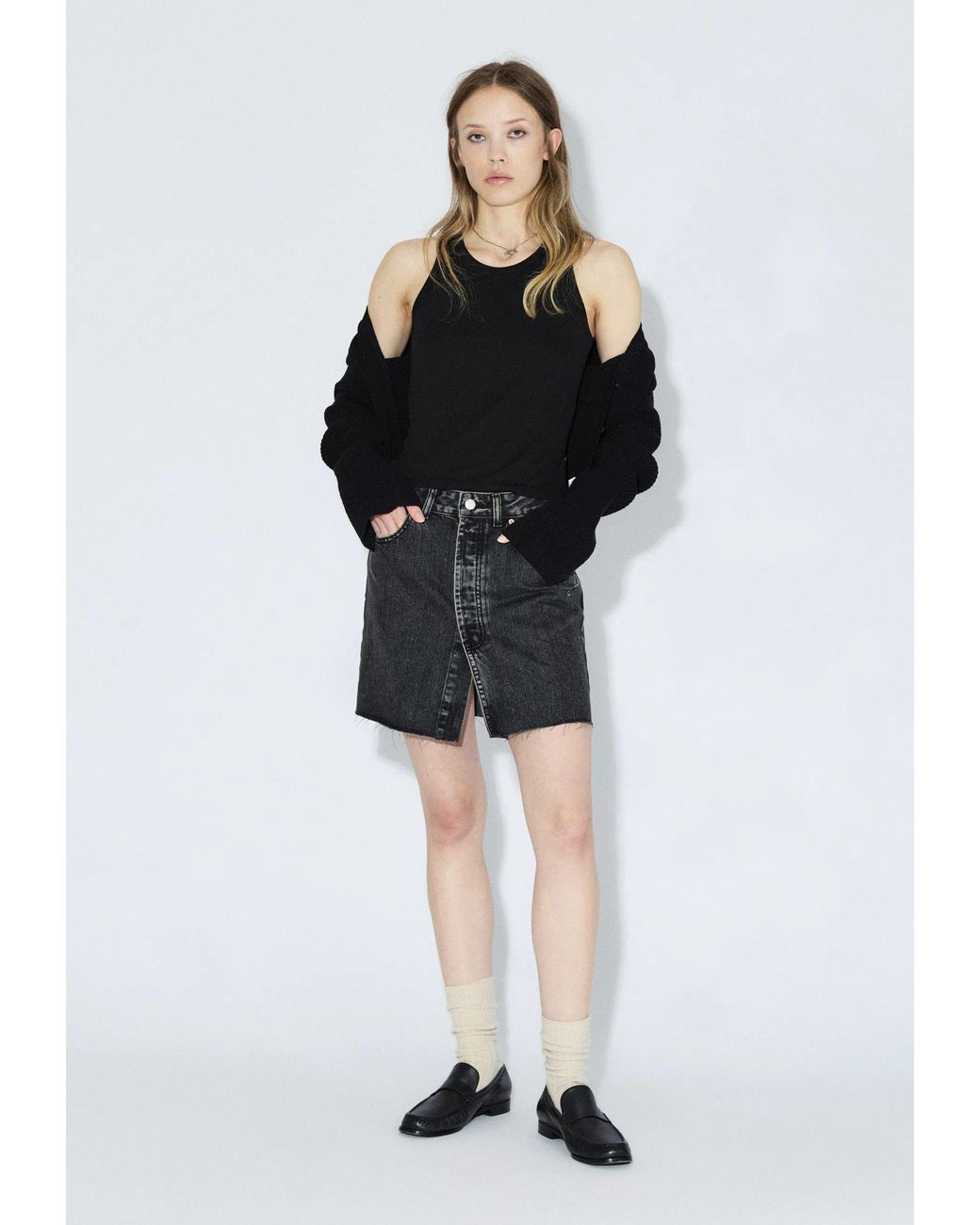 Dr. Denim Black Ara Skirt
