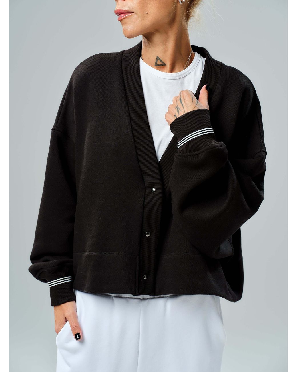Clothes by Locker Room Black Snap-Button Jacket