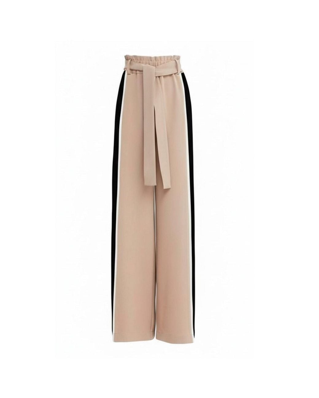 Julia Allert Natural Neutrals Belted High Waist Wide Leg Pants –