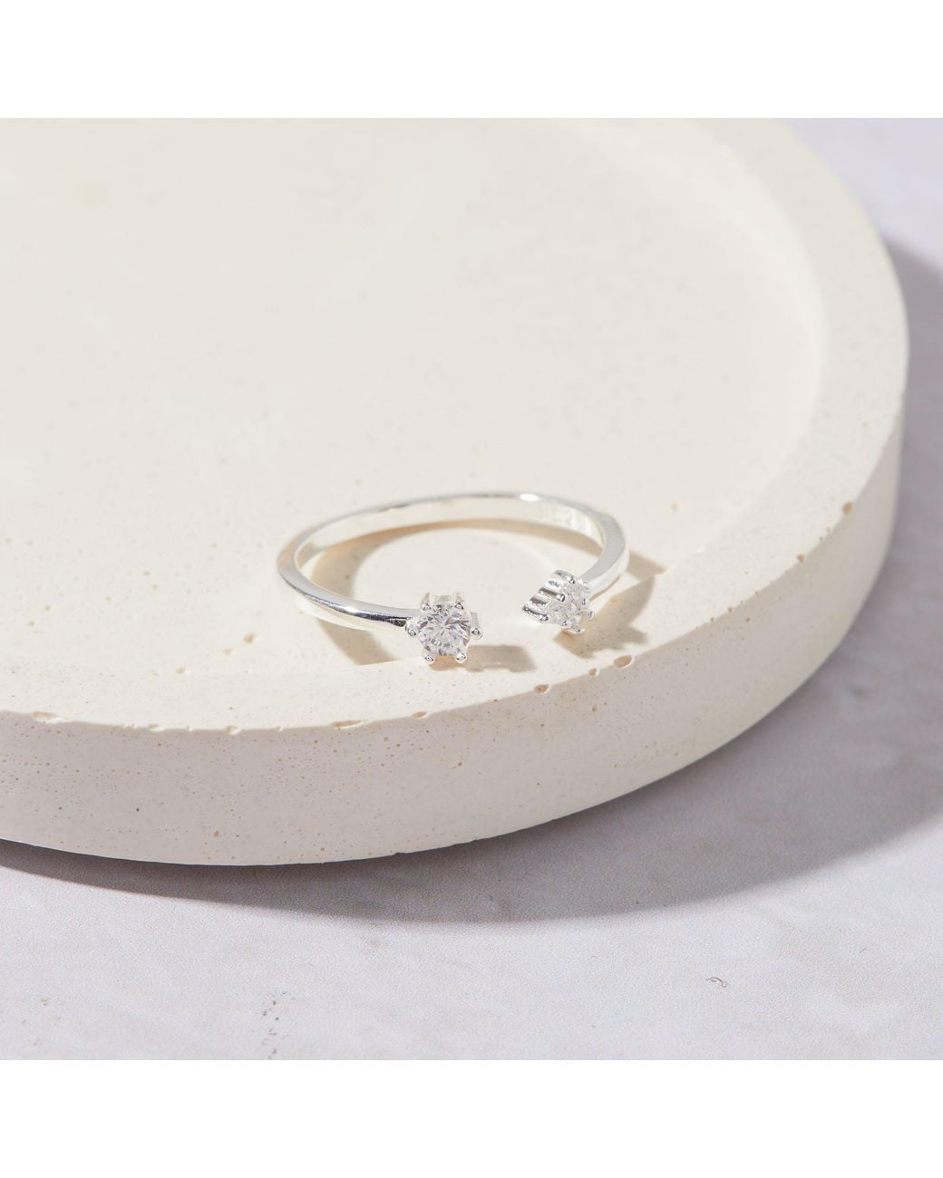 Esterah White Open Ring