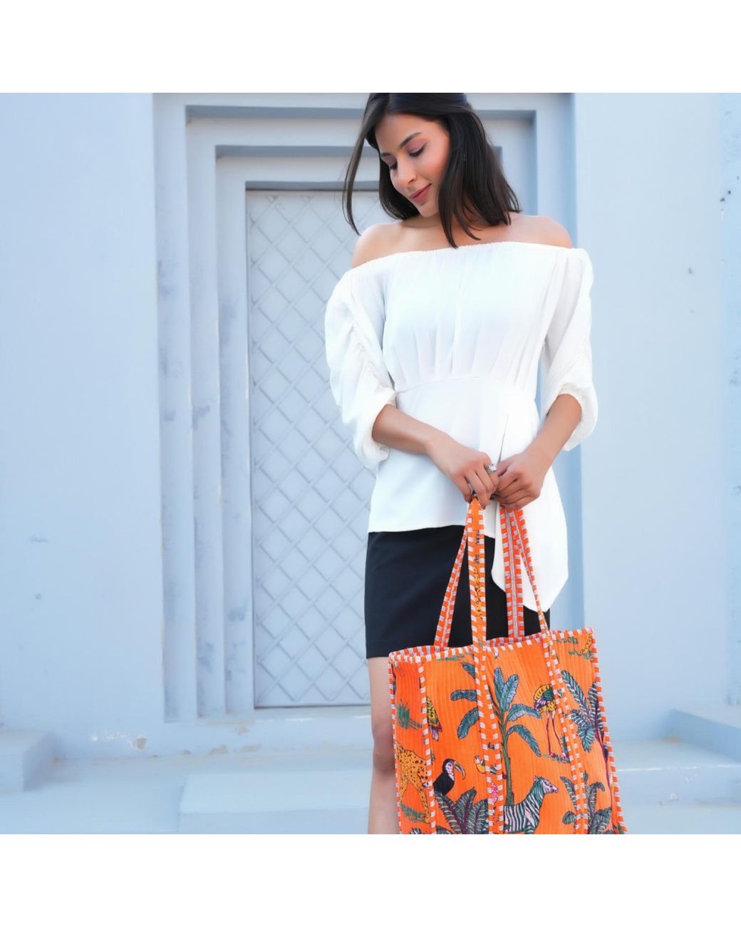 Conscious Yoga Collective Red The Ultimate Velvet Jungle Tote