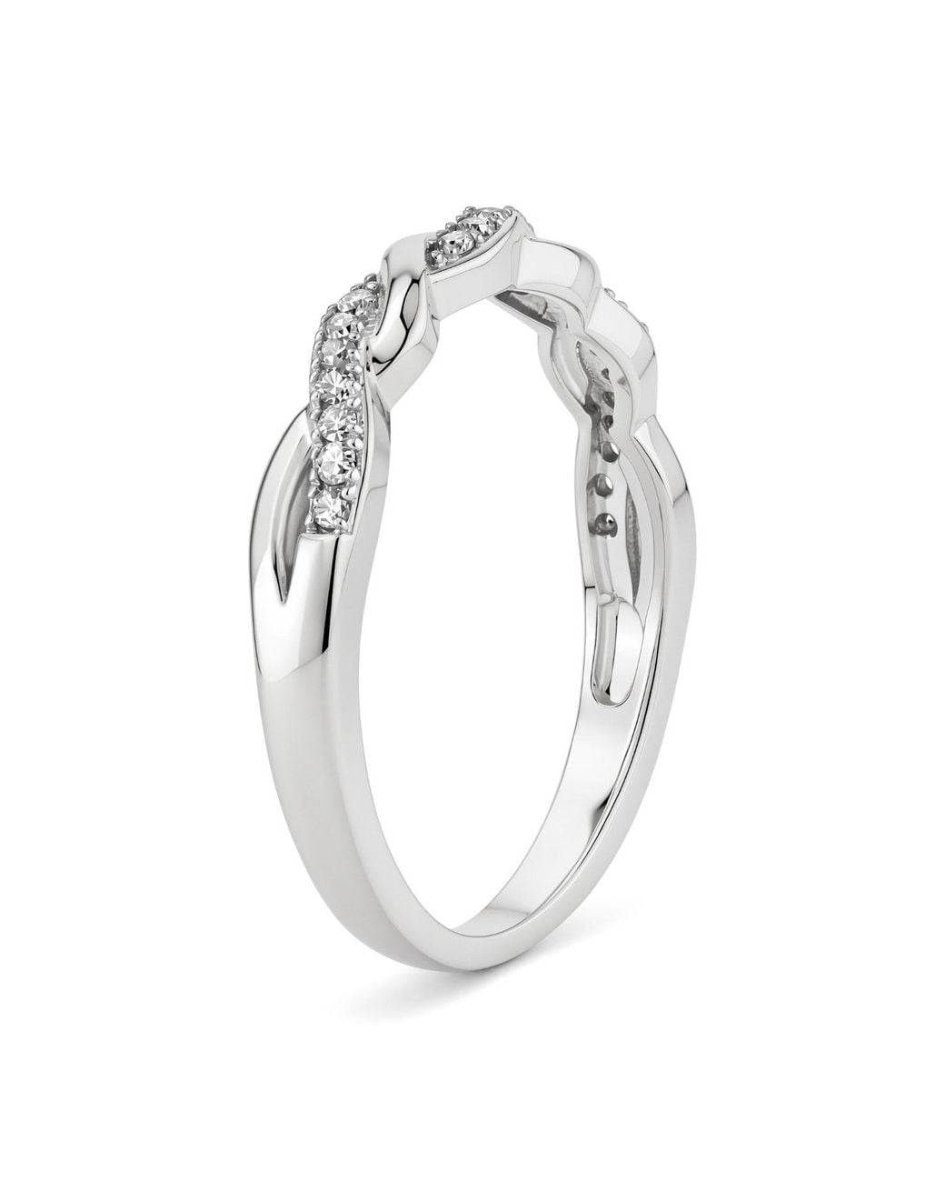 Kylie Harper Metallic Swirling Diamond Band Ring
