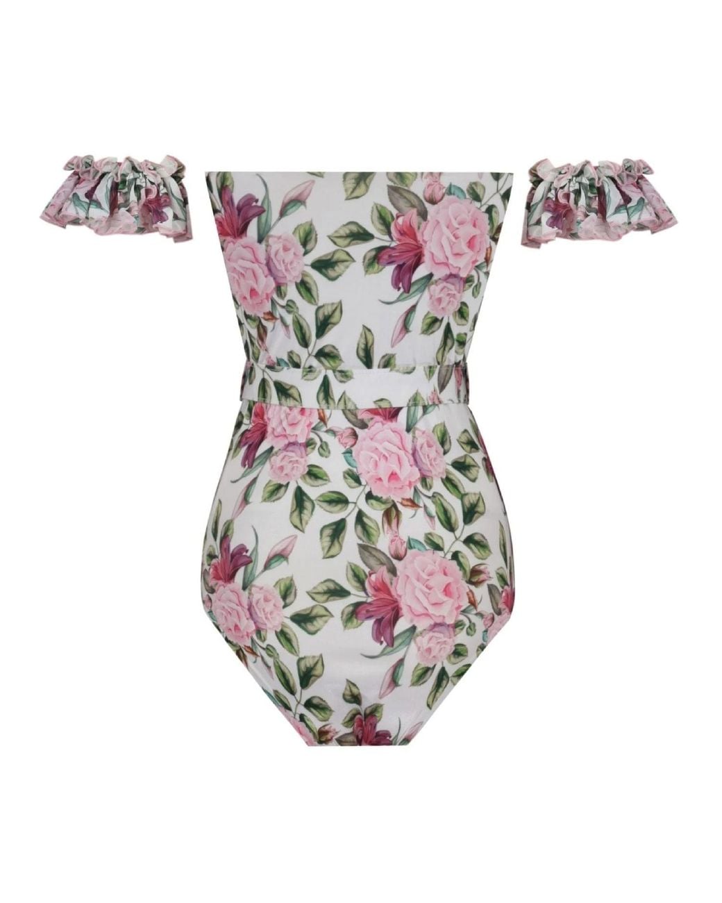 Nur Karaata Multicolor Marigold Rose Swimsuit