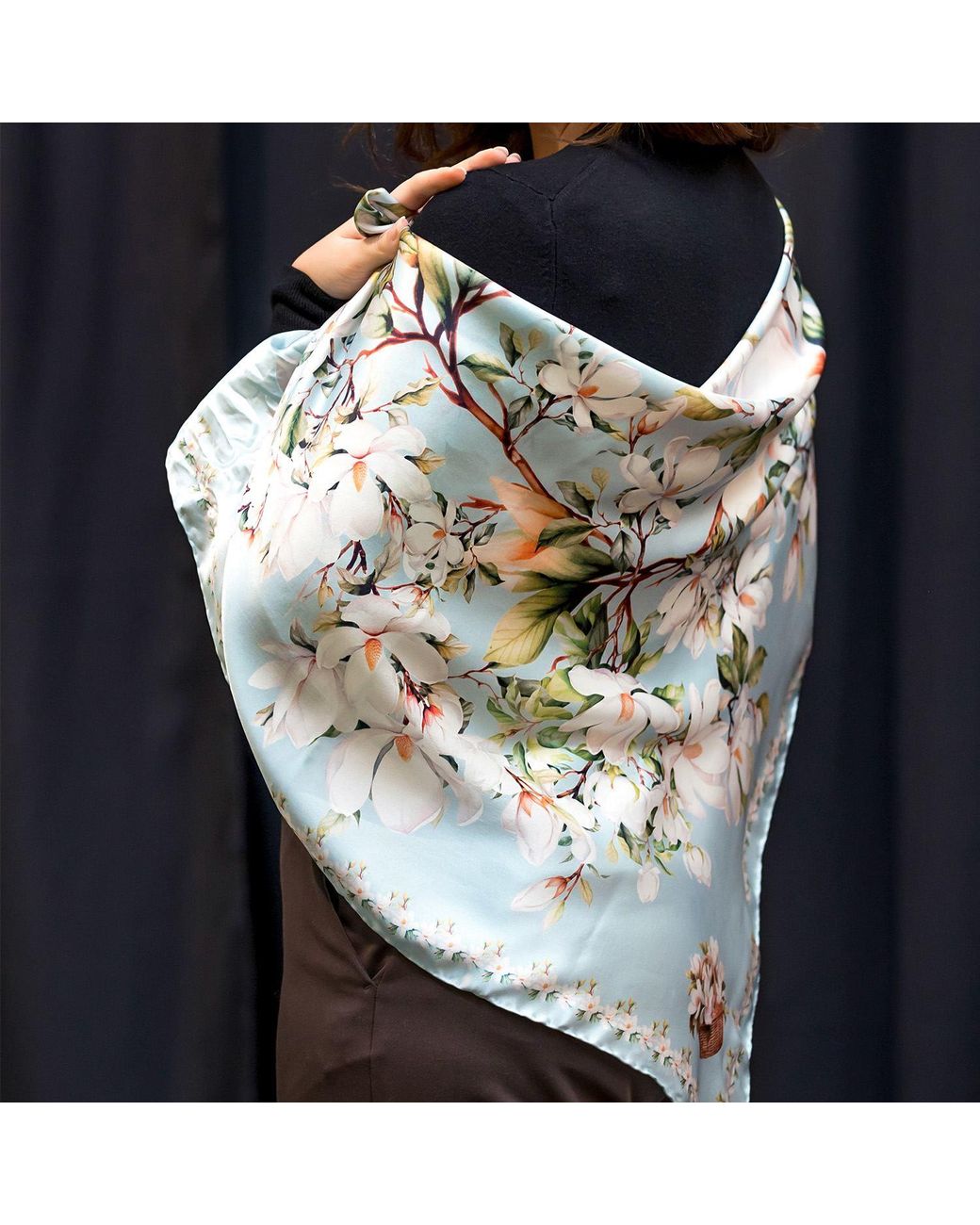 Ralufineart Green Magnolia Breeze Scarf