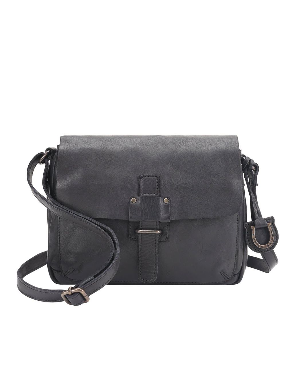 Lloyd Baker Gray Georgia Leather Crossbody Bag