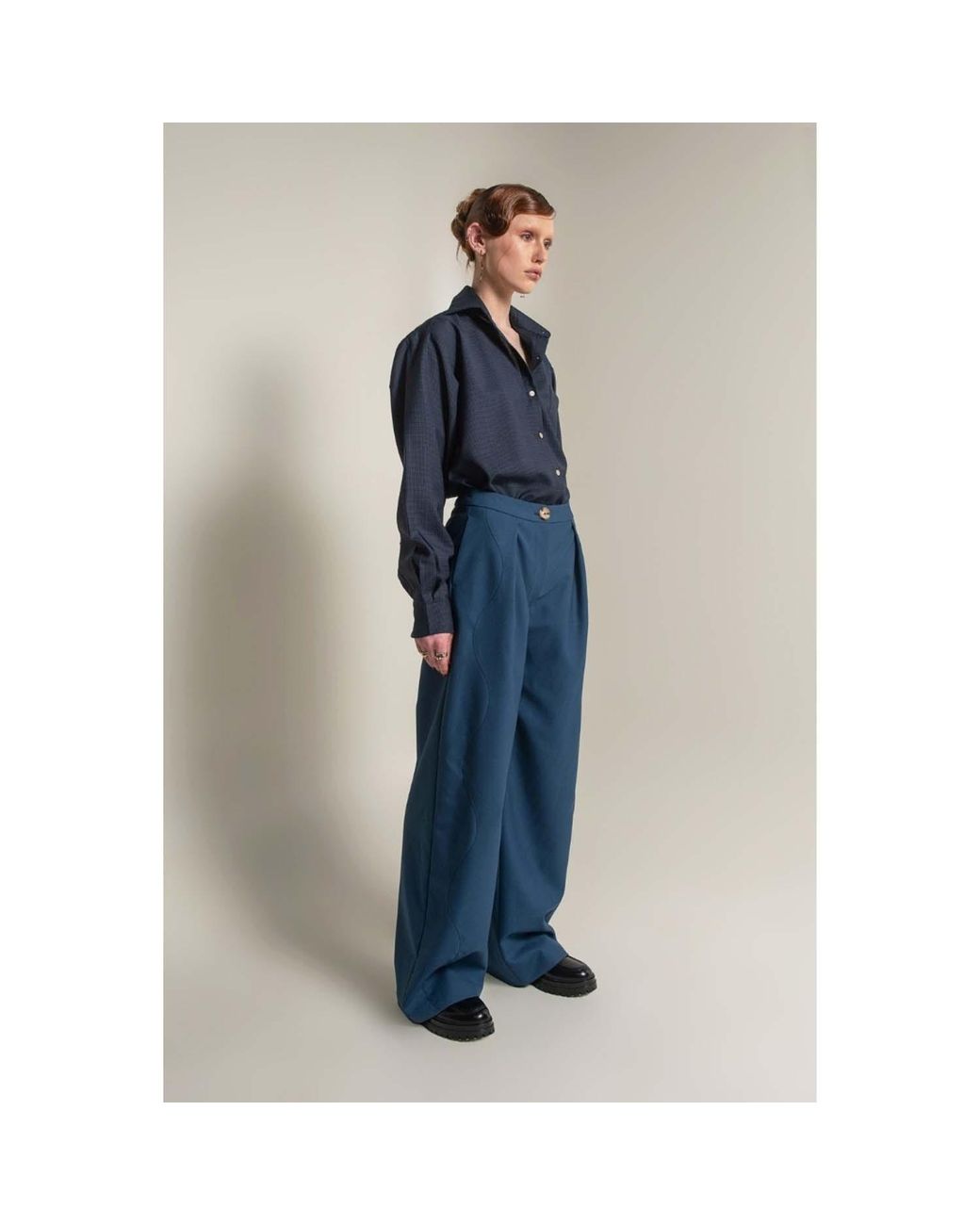 Van Brussel Blue Avery Wave Trouser