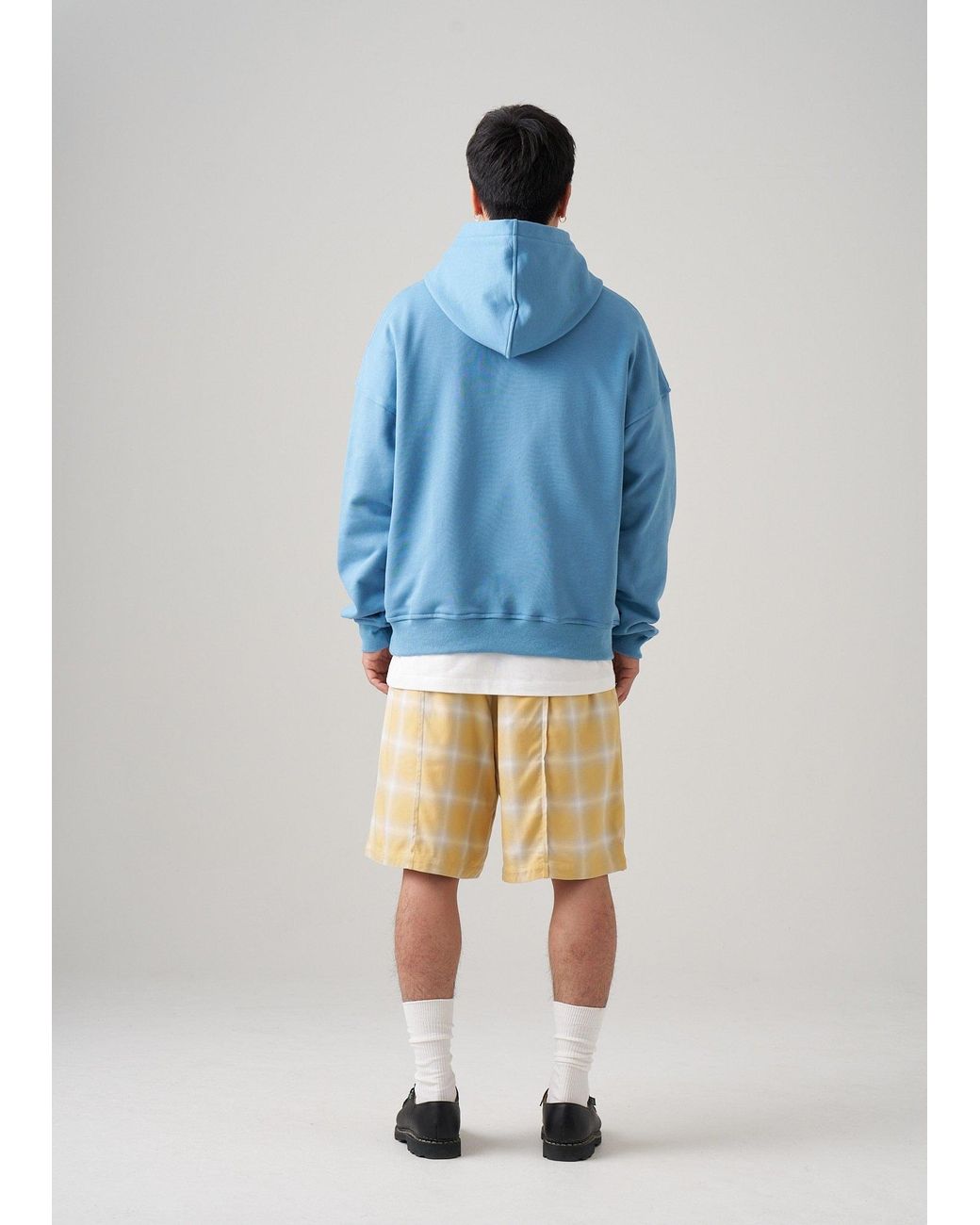 Éclectique Blue Lightweight Terry Hoodie for men