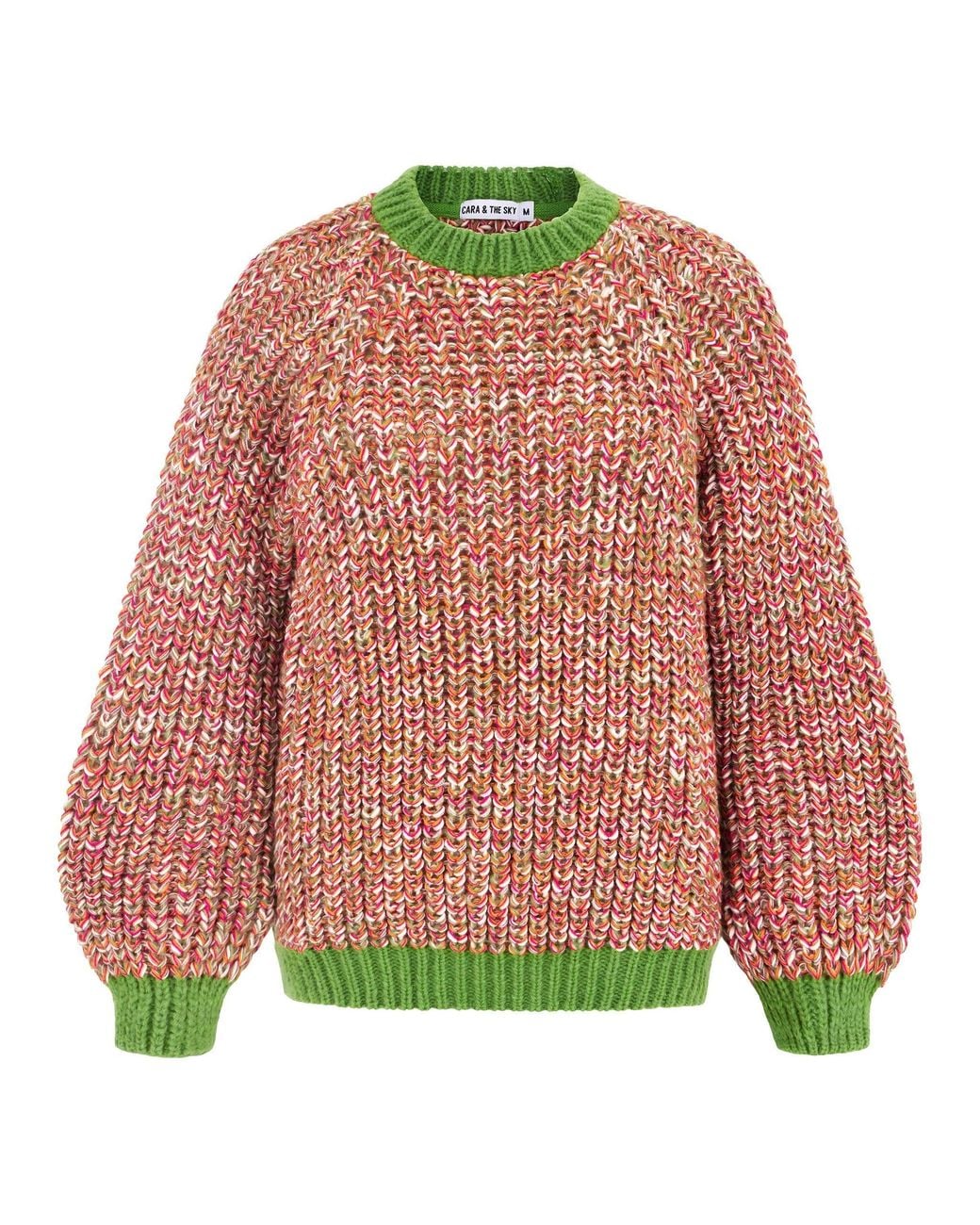 Cara & The Sky Red Debbie Twist High Neck Jumper