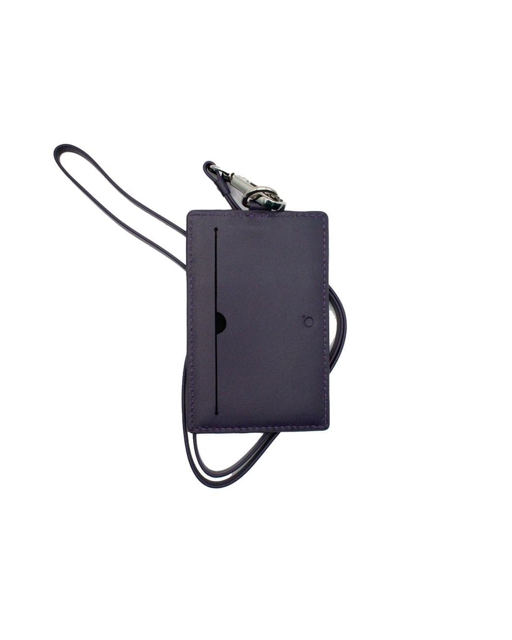 godi. Blue Handmade Leather Strap Lanyard Cardholder