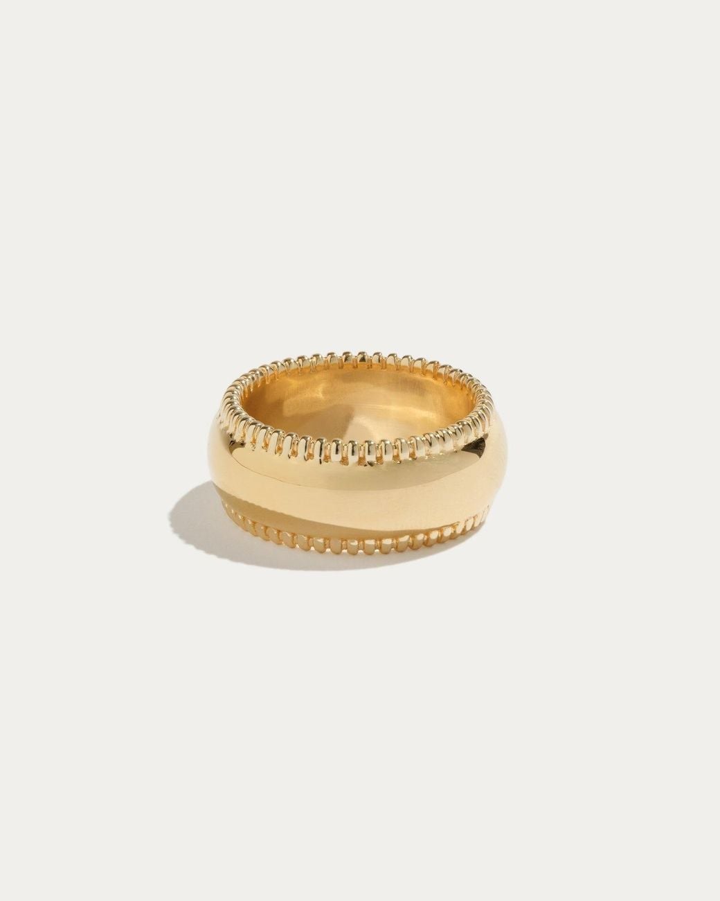 Stone Fruit White Small Disc Ring