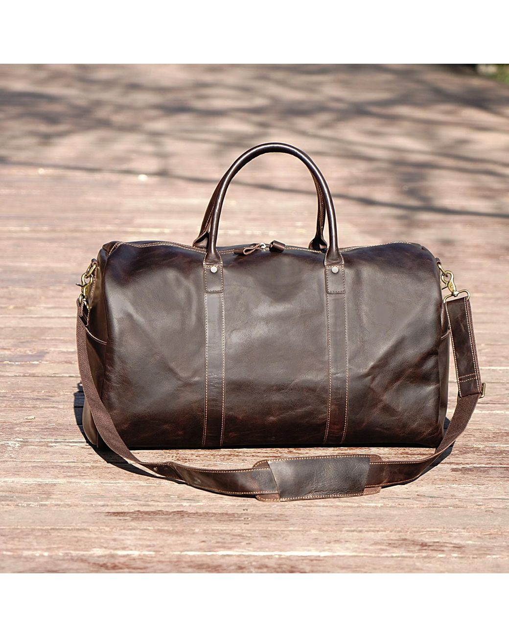 Touri Black Genuine Leather Holdall
